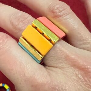 Like candy!!! Roxanne
Assoulin Style iconic Rainbow enamel tiles ring size 8/9
